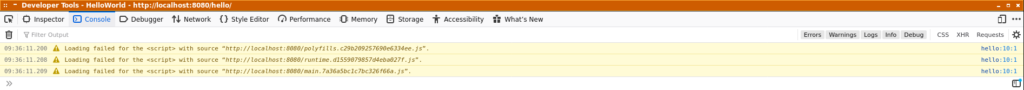 Debugger: impossible de trouver les javascript