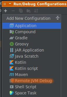 IntelliJ: ajouter une configuration de debug