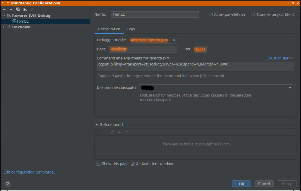 Tomcat, IntelliJ et remote debug