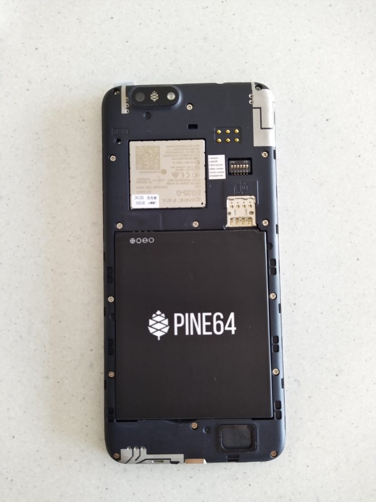 Pine64: intérieur du smartphone
