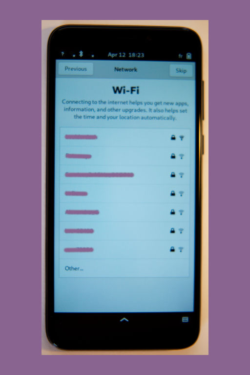Pinephone: choix du réseau Wi-Fi