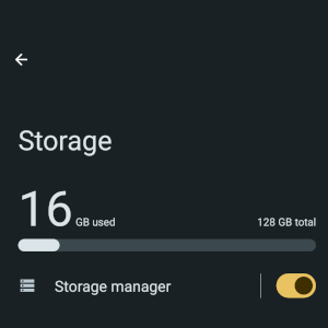 Utilisation du stockage 1/2